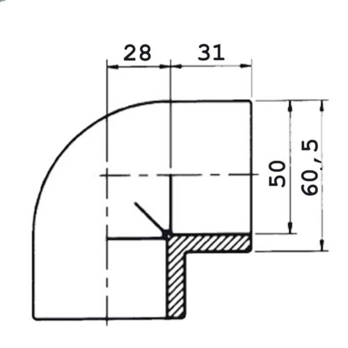 Raccordo PVC incollaggio curva 90° 16 20 25 32 40 50 63 mm tubo gomito piscina - Foto 6 di 14