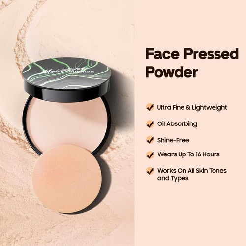 Face Setting Powder Makeup - Waterproof Long-Lasting Pressed Powder Oil Contr... - Picture 6 of 9