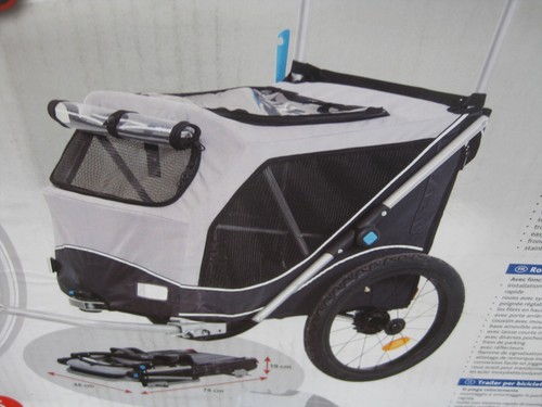 TRIXIE/ Fahrrad Anhänger ,HUNDE/ KATZEN, Bis 11Kg, Gepflegt,: Vorderrad incl. ! - Bild 3 von 11