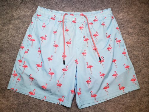 LRD Performance Gym Shorts Herren Medium M blau Kompression gefüttert Flamingo Miami