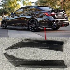For Infiniti Q50 2014-2017 REAL Carbon Fiber Rear Bumper Side Corner Splitters