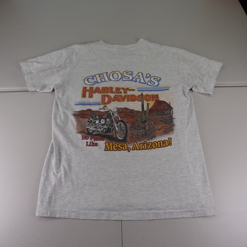 De colección Harley Davidson Single Stitch Chosa's No Place Like Mesa, AZ Bolsillo Delantero - Imagen 9 de 10