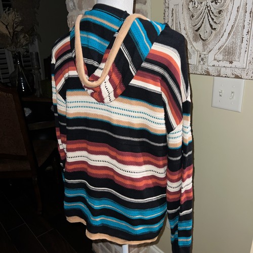 Cotton & Rye Outfitters Sweater Women’s Size M Western Knit Hoodie Multicolored - Bild 10 von 13