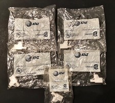 LOT of 5 ABACON White A-267A2 Telephone Line Adapters Jacks Line 1 Line 2