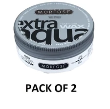 Morfose EXTRA AQUA Hair Gel Wax-Extra Shining Pro Style 5.92 oz. - Pack of 2