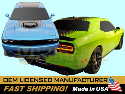 Autocollants Rayures Pour Dodge Challenger Shaker R/T 392 Hemi Scat Pack (2015-2019) - Kit Graphique Phoenix