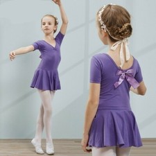 Children Ballet Dance Dresses Girl Tutu Skirt Leotard Dancing Clothing Gym Suit