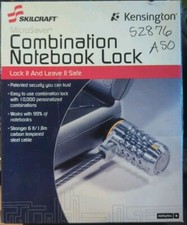 Kensington MicroSaver Notebook / Laptop Combination Lock, 6ft Steel Cable 2pk