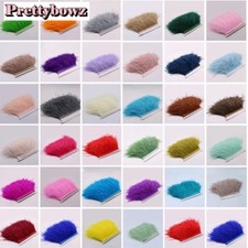 High Quality 1 Metre Ostrich Feather Trimming Fringe Ribbon Cloth Decor 12 -15cm