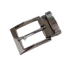 Belt Buckle Polish Silver Tone Clamp Buckle Fits 1 3/8 inch - 35mm Wide Strap