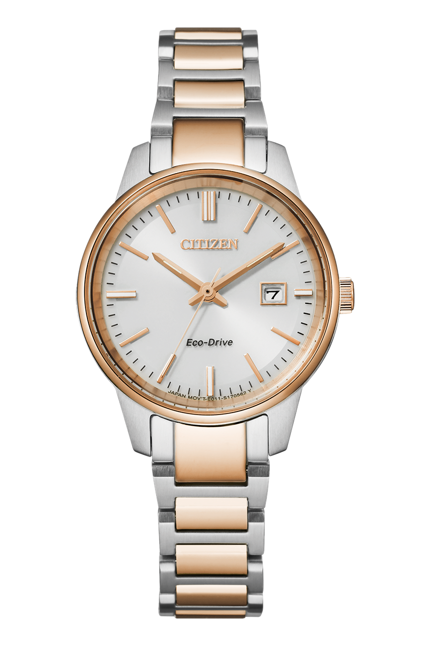 Citizen Eco-Drive Women's Silver Dial Two-Tone Watch - EW2596-89A ($395 MSRP)