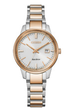 Citizen Eco-Drive Women's Silver Dial Two-Tone Watch - EW2596-89A 395 MSRP