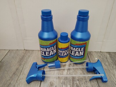 #ad Joy Mangano#x27;s Miracle Clean with Mighty Molecules Sparkling Glass 16.OZ 3PK $22.38