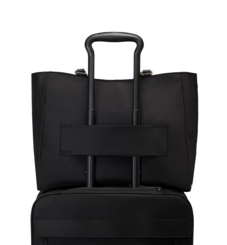 NEW Tumi Voyageur 18” VALETTA LARGE Tote Laptop Carryall Bag - BLACK with GOLD - Picture 6 of 7