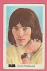1960s Swedish Pop Star Card #7 Sven Hedlund With Beatles Sectional Back