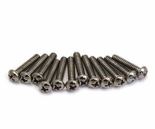 099-4925-000 12 Genuine Fender Guitar Chrome Pickup Mounting Screws