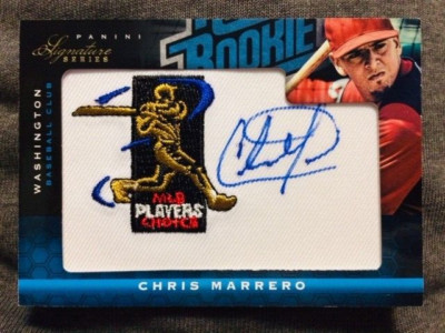 2012 Panini Signature Series Chris Marrero Rookie Auto Autograph MLB Patch /299