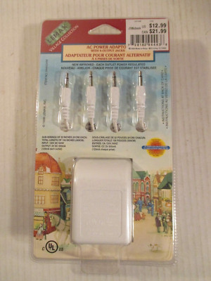 LEMAX Village Collection Genuine 3V AC Power Adaptor w/4 Output Jacks NEW 
