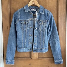 Womens Tommy Hilfiger Vienna Mid Blue Fitted Denim Jacket Size Uk 4 - Brand New