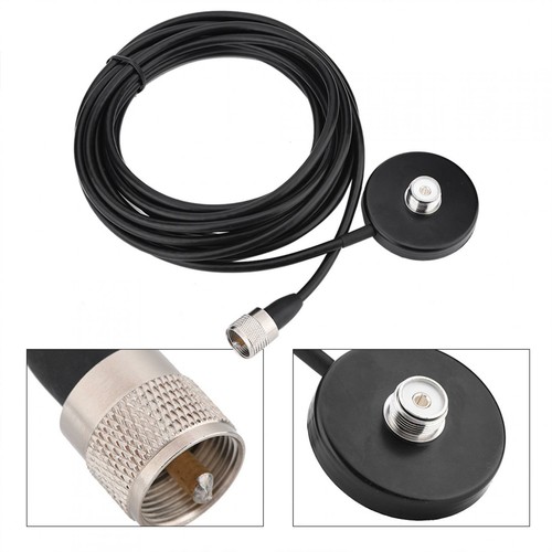Mobile Car Antenna Magnetic Roof Mount Base With 5m Long Coax Cable UHF Male - Zdjęcie 4 z 6