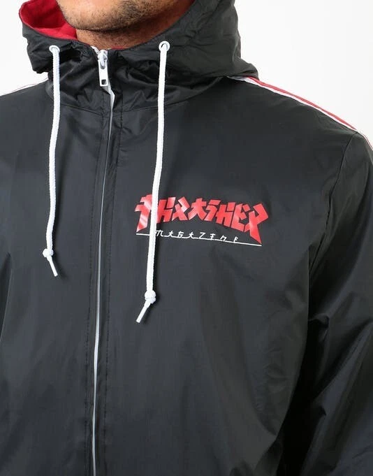 Chaqueta de Skateboard Thrasher Magazine GODZILLA TRACK NEGRA XL Foto 3 de 4