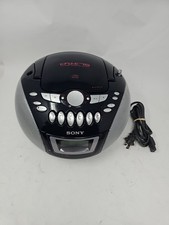Sony CFD-E75 Portable Boombox CD Player AM/FM Radio Cassette Tested w Power Cord