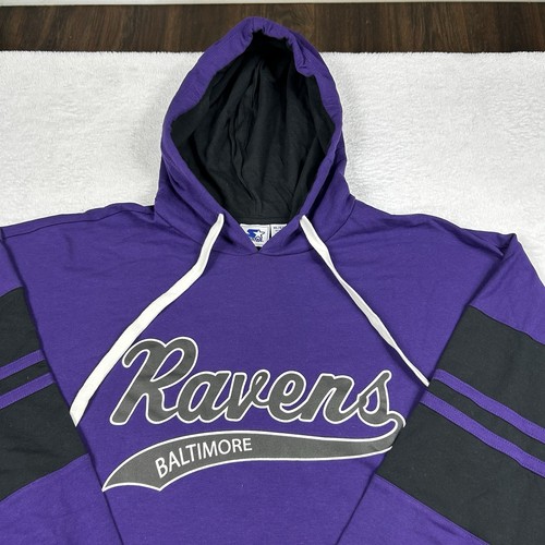 Baltimore Ravens Starter Womens Hoodie Size XL Purple Bump And Run Long Sleeve - Picture 6 of 17