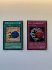 2x Yugioh Karten: Anmutiger Würfel & Totenkopf Würfel (TSC-G002/03), Vintage
