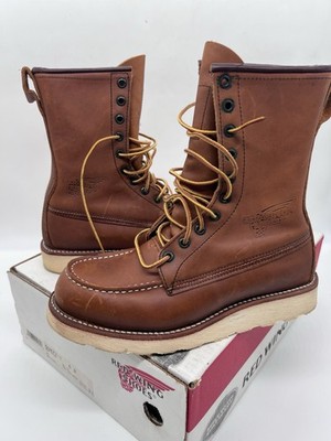2008 Red Wing 877 Boots 8'' Classic Moc Toe Oro-iginal Leather Mens 6 D New