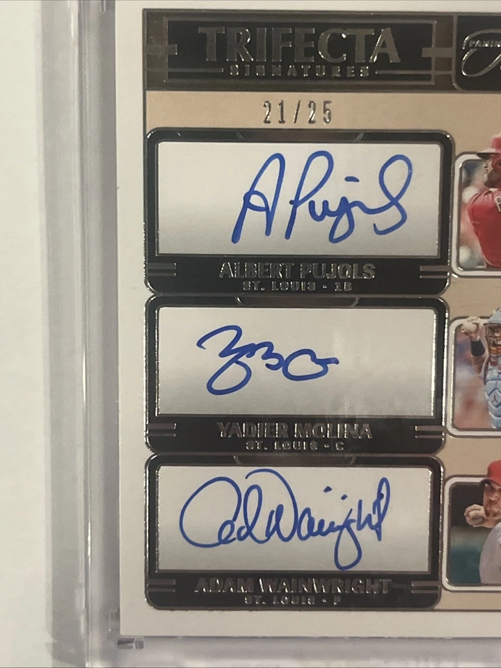 PANINI TRES Y DOS PUJOLS 2025, MOLINA WAINWRIGHT CARDINALS DULCE TRIPLE AUTOMÁTICO Foto 2 de 4