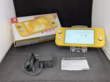 B1047 Nintendo Switch Lite console Yellow Handheld System w/Box adapter