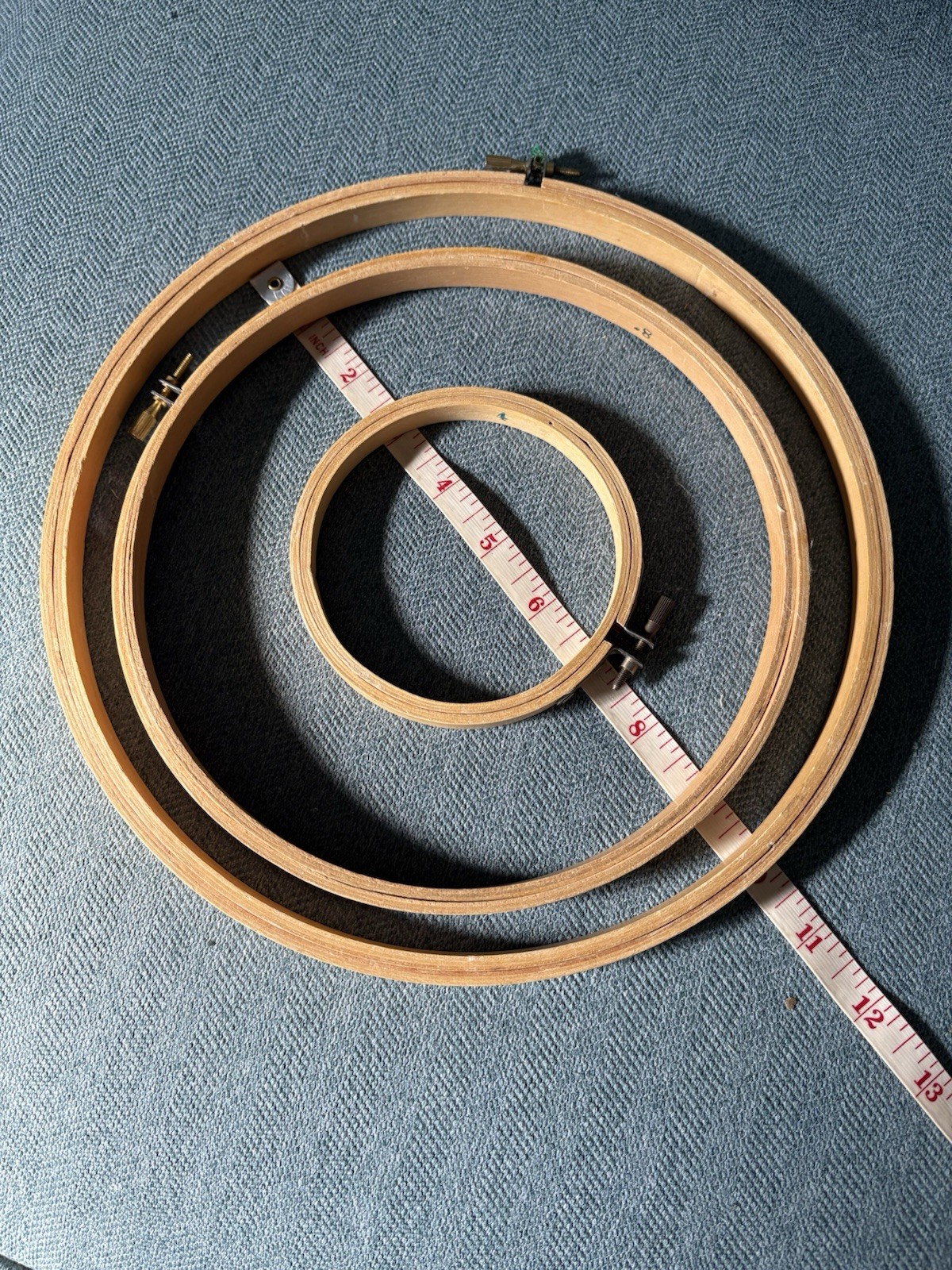 Hoops, Set Of 3.        Measuring 10&rdquo;, 8&rdquo;, And 4 Inch