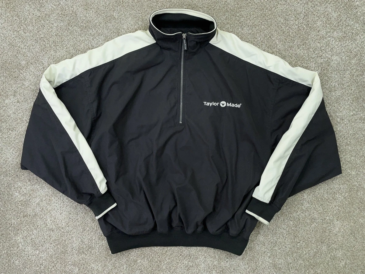 TaylorMade メンズジャケット ブラック VINTAGE Taylormade Jacket Men's Large Black Windbreaker Golf Long
