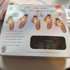 3 Vintage Set of 10 Plastic blow mold Candy Cane Ornament String Light Set  — photo 1