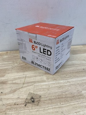 Elco EL714CT5BZ 6'' Integrated LED Baffle Trim - 1200 Lumens 5000K - Bronze