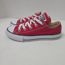 Converse All Star Kids Youth Size 1 Red Low Top All Star Canvas