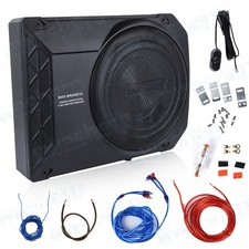 91dB 12V 800W Untersitz-Aktiv-Subwoofer + Kabelset Auto Verstärker Lautsprecher