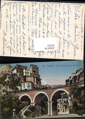 702793 Monte Carlo Monaco Pont et Chapelle Ste. Devote pub Edt. Giletta 703