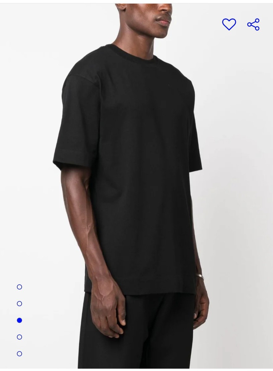 送料関税込【Dries Van Noten】ロゴコットンジャージーTシャツ DRIES VAN NOTEN HENI BOXY COTTON JERSEY T-SHIRT BLACK size