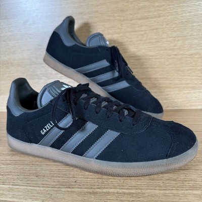 Adidas Herrenschuhe Größe 9,5 UK Gazelle schwarz Pantone Gummi (GX2210) seltene Farbe