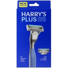 Harry's Plus Men's Razor Handle with 2 Razor Blade Cartridges - Tide