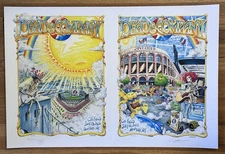 Dead and Company Citi Field NYC Signed And Doodled By AJ Mathsay.