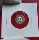 BITCOIN CRYPTO BTC 📈 1 Gram .999 Fine Pure Silver Mini Proof Round Coin Bar