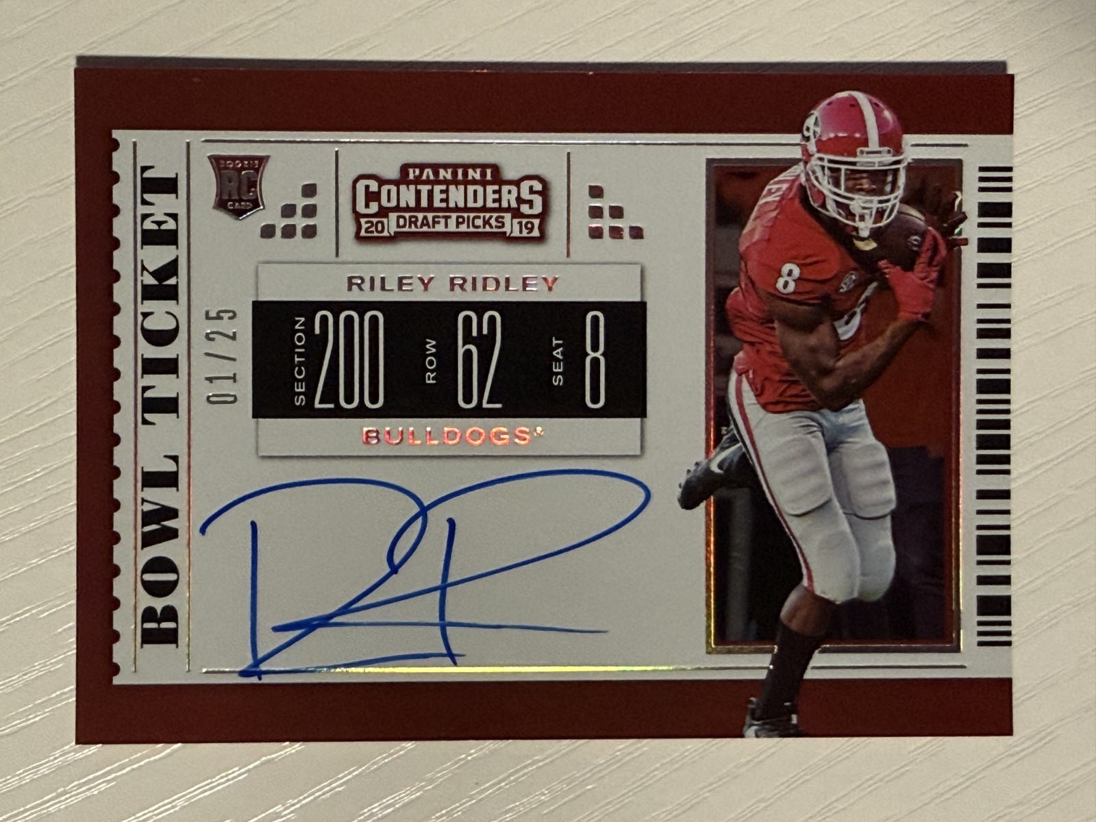 Riley Ridley Panini Contenders Draft Picks #125 Autograph-Bowl Ticket