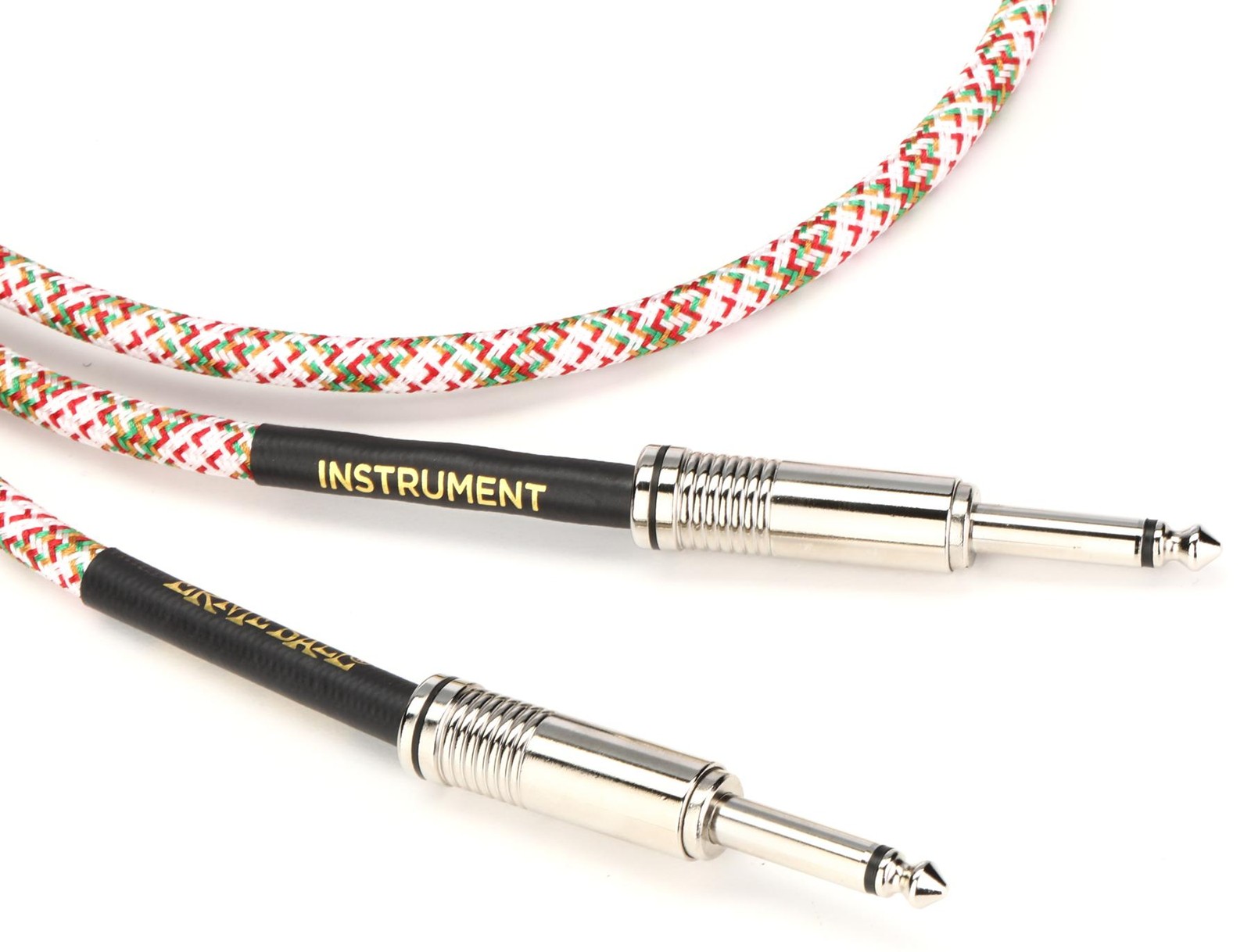 Инструментальный кабель Ernie Ball EB6430 с оплеткой - 18 футов, Изумрудный Аргайл