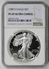 1989-S American Silver Eagle $1 Proof PF 69 Ultra Cameo NGC