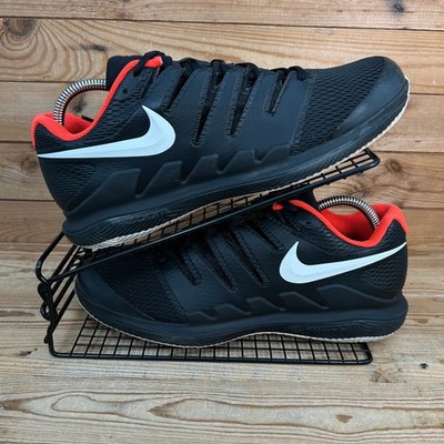 Nike Tennisschuhe Herren UK 9 Air Zoom Vapor X Schwarz RF US Open 2019 Federer RF