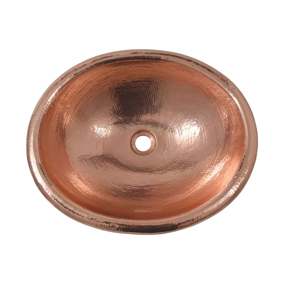 Native Trails CPS40 Copper Rolled Classic 18-1/2" Copper Drop In Bathroom Sink - Image 4 of 4