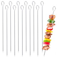 SchaschlikspießE GrillspießE FleischspießE Edelstahl Flach 35Cm 12Er Set