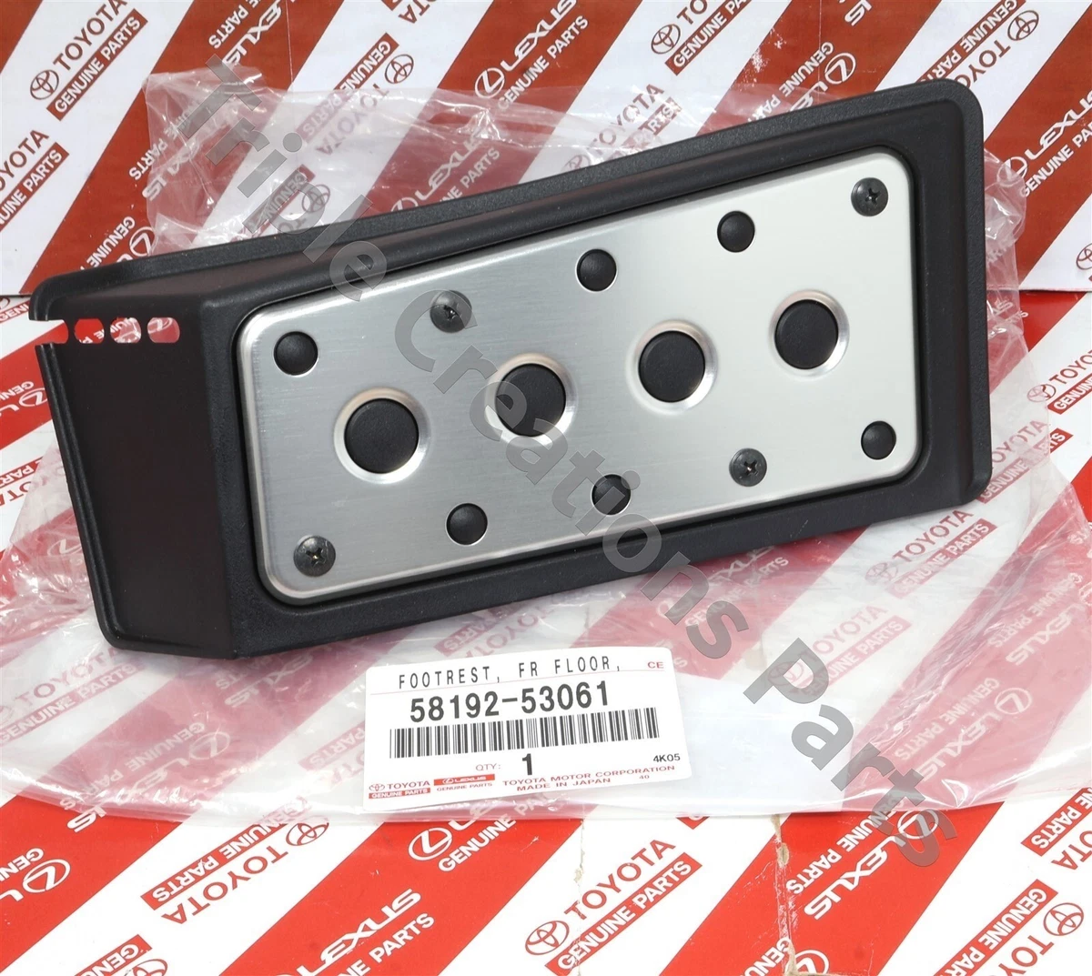 58192-53061 Genuine Lexus Aluminium Footrest Pedal IS250 IS350 IS F OEM